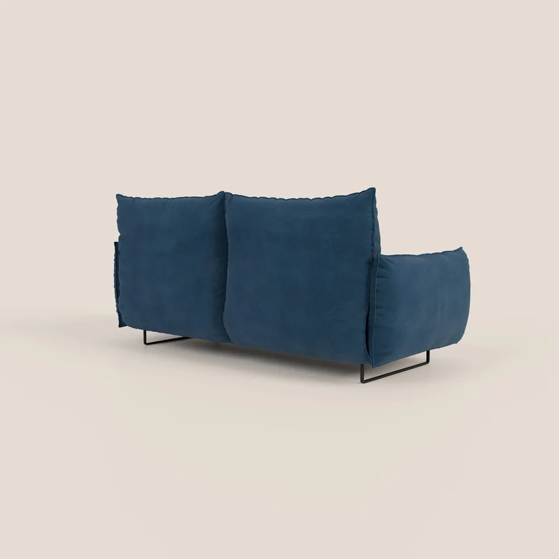 Monamour canapé au design moderne avec option relax électrique en microfibre détachable imperméable T11 bleu