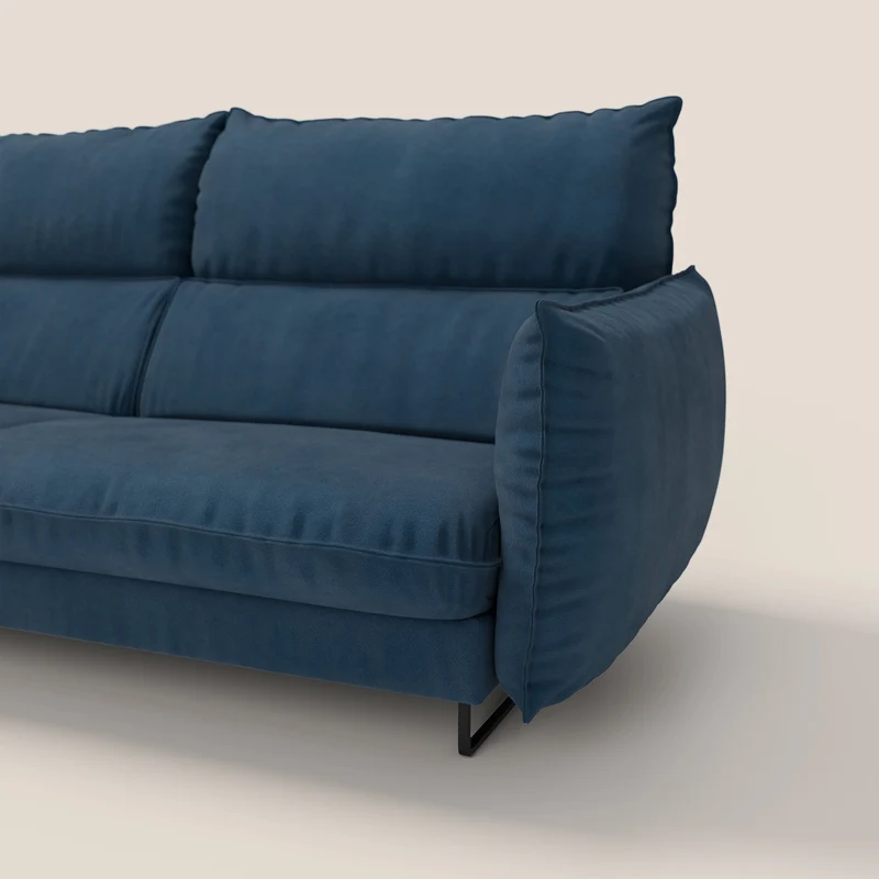 Monamour canapé au design moderne avec option relax électrique en microfibre détachable imperméable T11 bleu