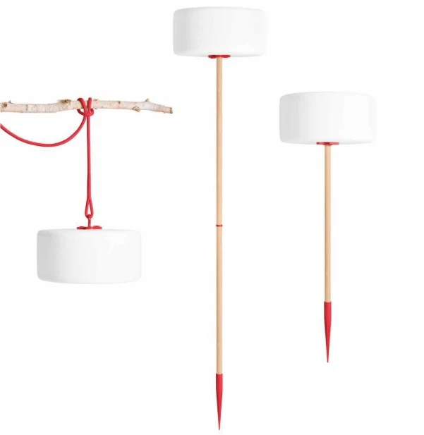 Lampe THIERRY LE SWINGER (Rouge) à planter ou suspendre - FATBOY