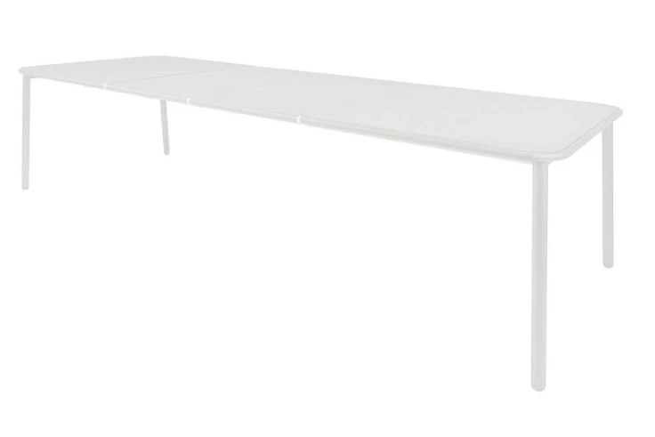 Table de repas extensible YARD 160 ( + 2 allonges de 55 cm) X 97,5 cm - Plateau en aluminium -EMU