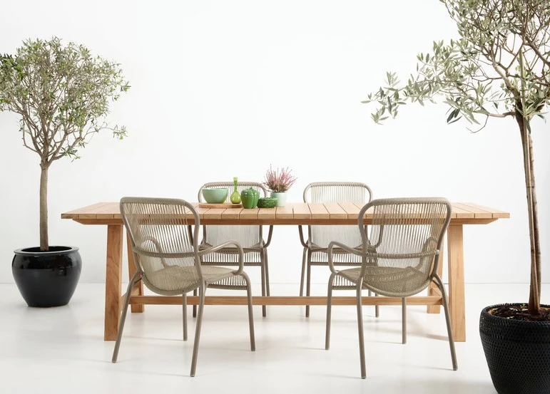 Lot de 2 fauteuils de repas LOOP Taupe et Beige Vincent Sheppard