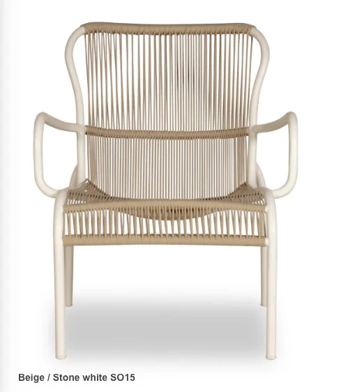 Lot de 2 fauteuils de repas LOOP Taupe et Beige Vincent Sheppard
