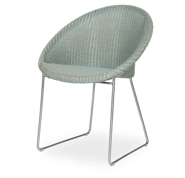 Fauteuil JOE 26 coloris Llyod loom - Pieds acier brillant ou mat