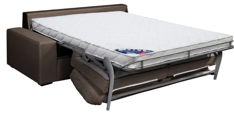 Canapé MARIUS 216 cm Cuir Convertible Matelas 14 cm.