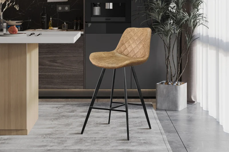 Chaise de comptoir Alicante Cognac