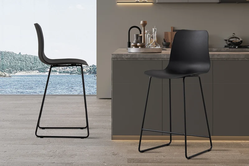 Chaise de comptoir Marie Noir