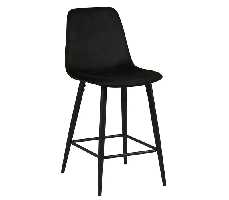 Chaise de Comptoir Boy Velours Noir
