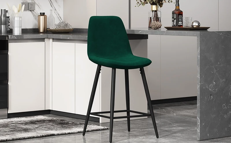Chaise de Comptoir Boy Velours Vert