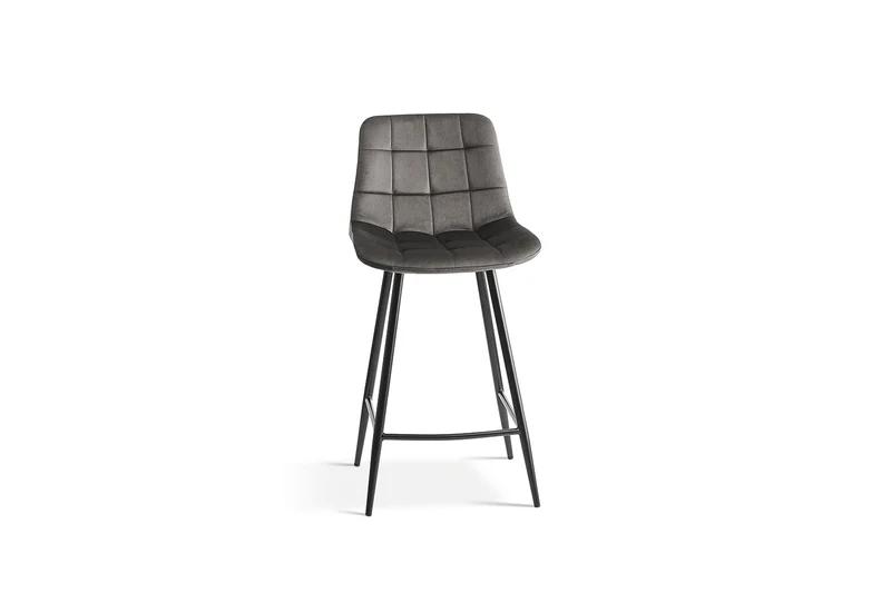 Chaise de comptoir Juta Velours Taupe