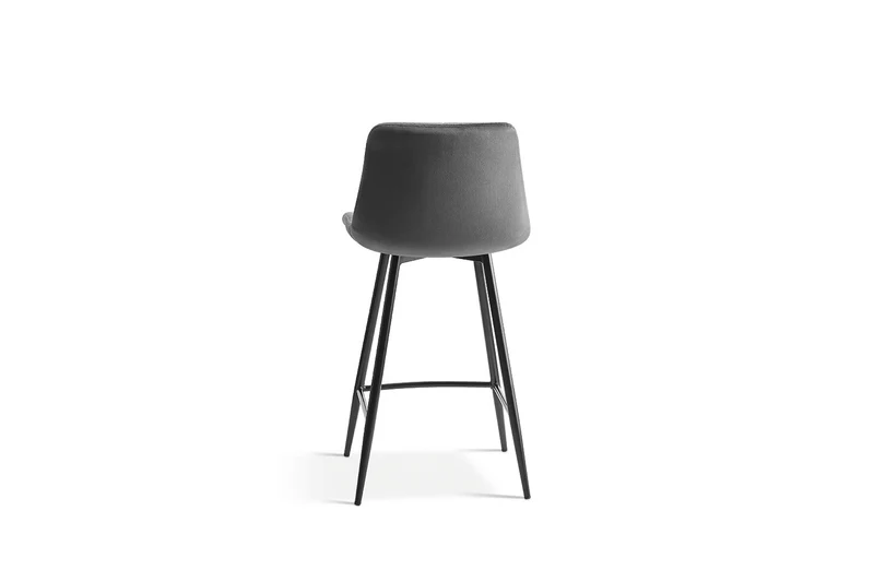 Chaise de comptoir Juta Velours Gris foncé
