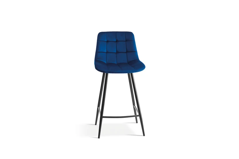 Chaise de comptoir Juta Velours Bleu