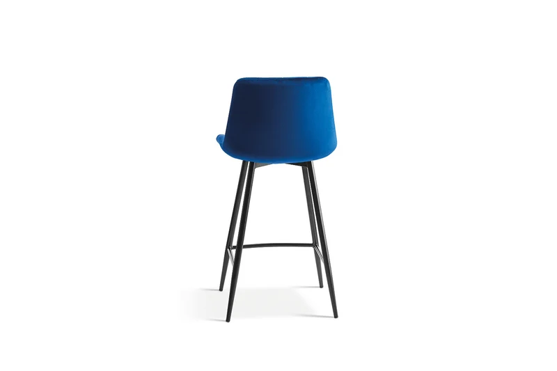 Chaise de comptoir Juta Velours Bleu