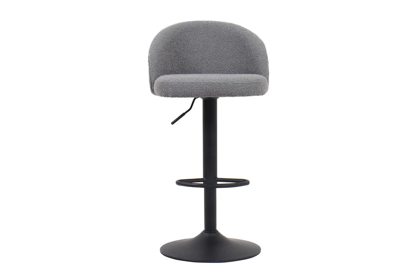 Tabouret de bar Arda Bouclé Gris clair