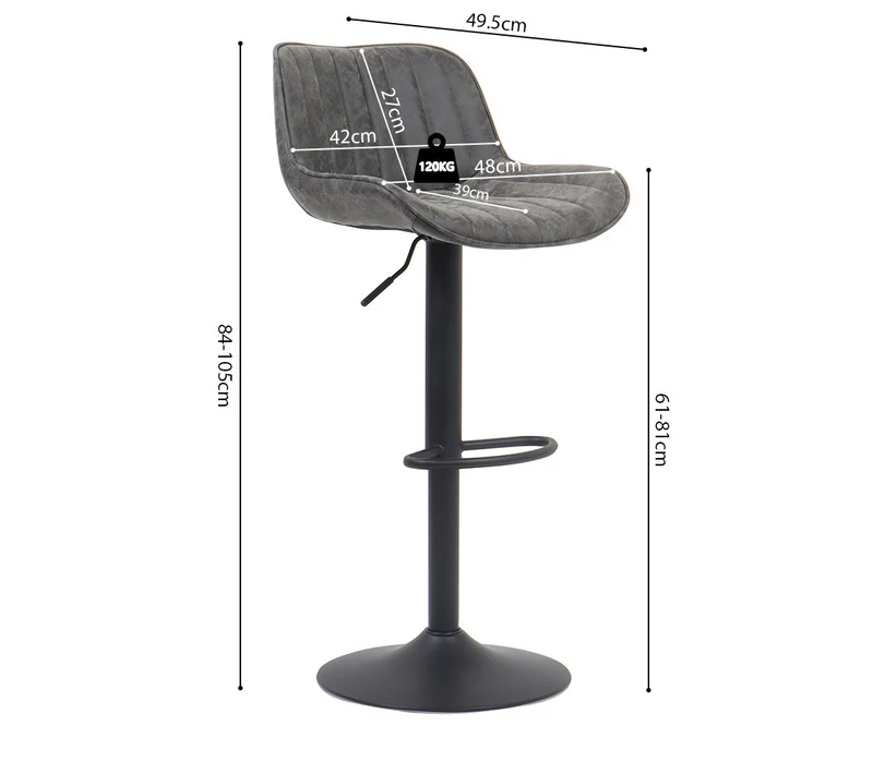 Tabouret de bar Fenna Gris