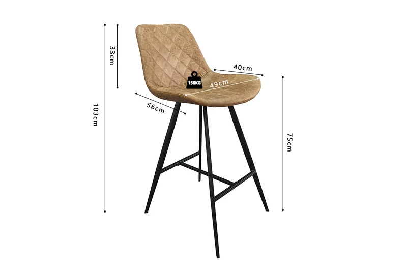 Tabouret de bar Palmas Camel