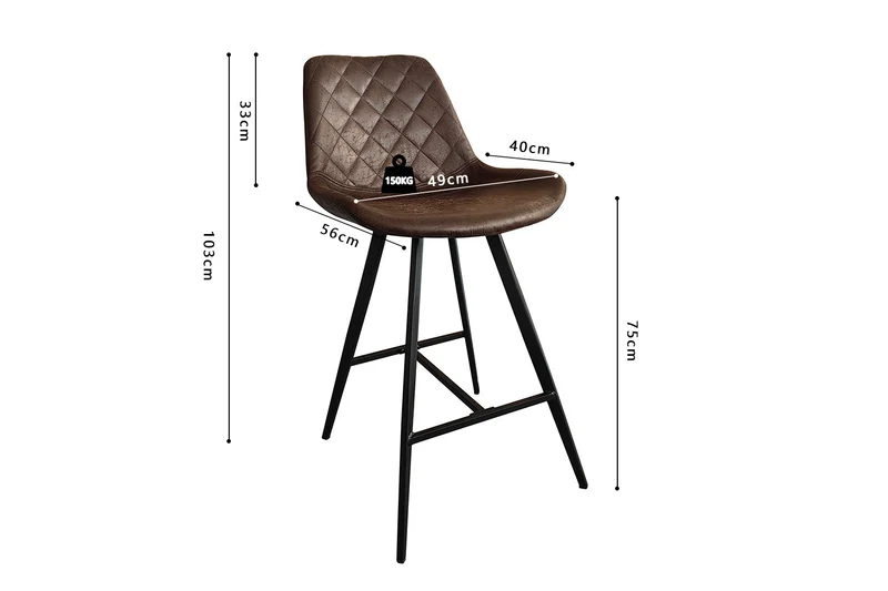 Tabouret de bar Palmas Brun foncé