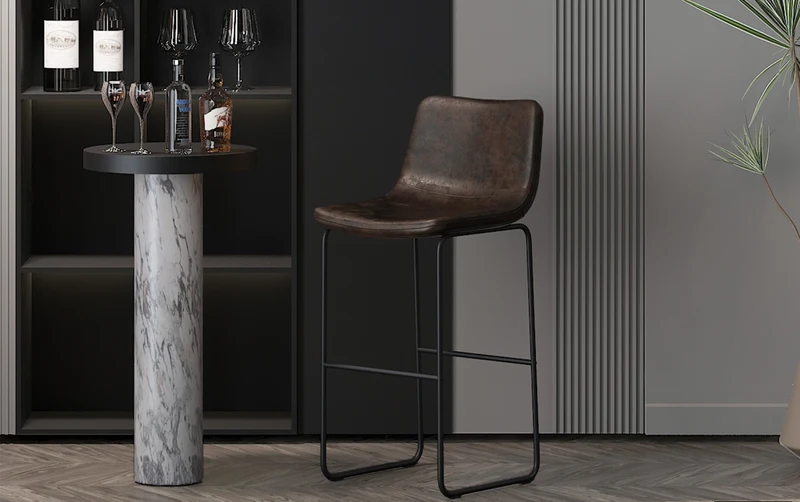 Tabouret de bar Mancia Brun foncé