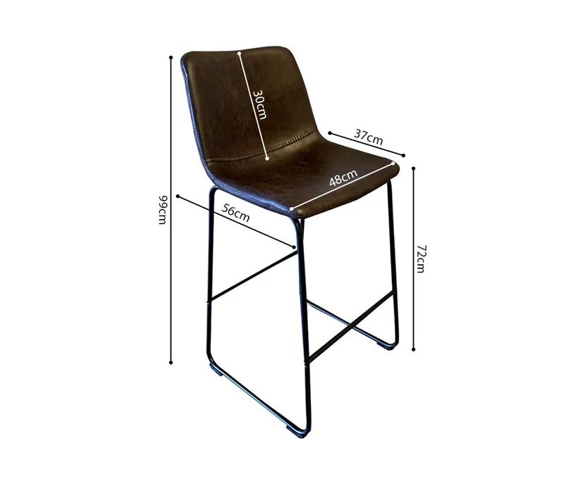 Tabouret de bar Mancia Brun foncé