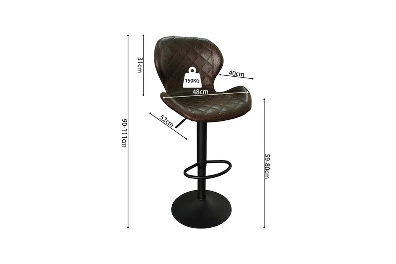Tabouret de bar Malaga Brun foncé