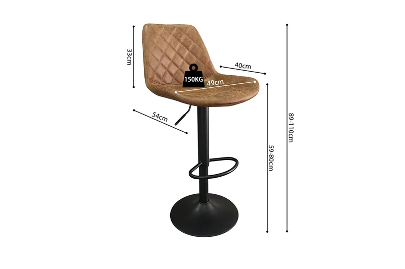 Tabouret de bar Madrid Camel