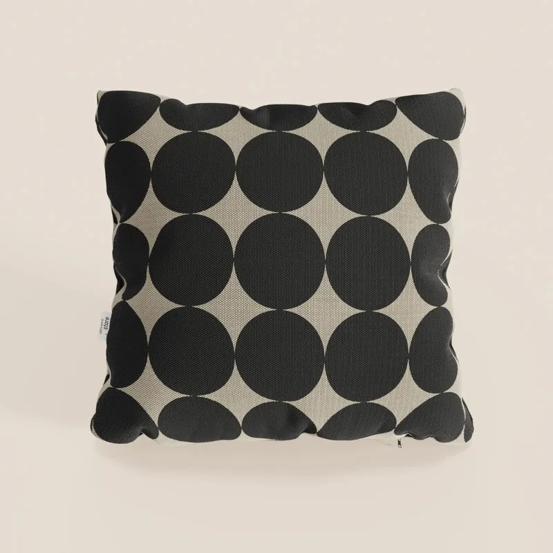 Dot coussins géométriques en tissu hydrofuge Taupe tortora