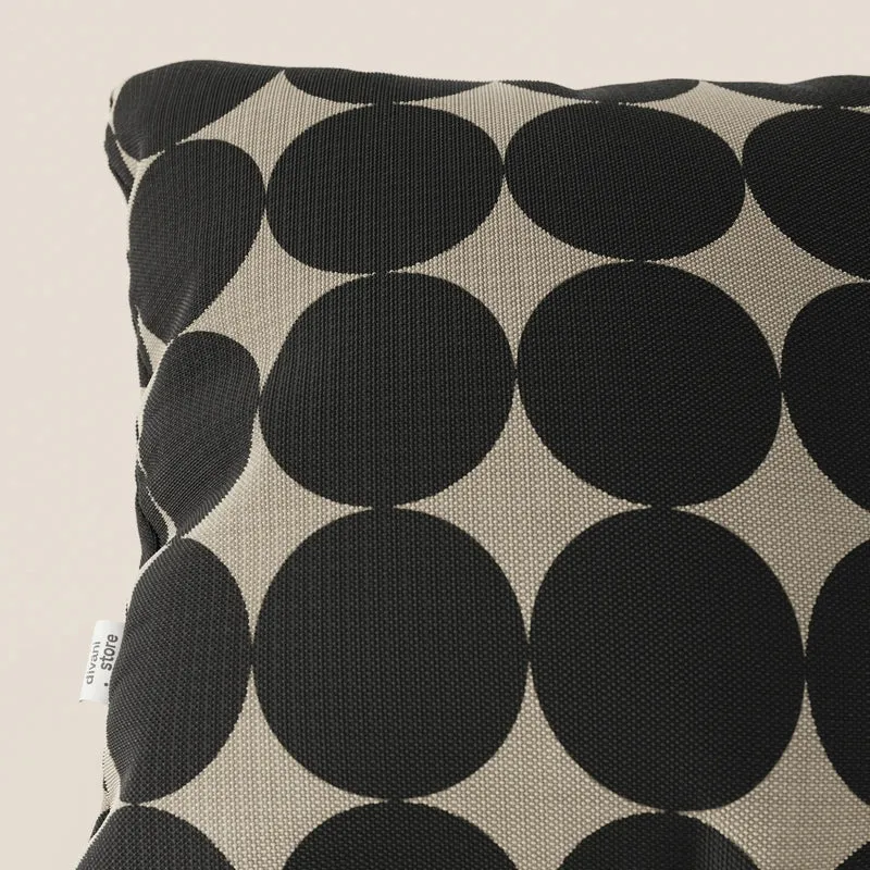 Dot coussins géométriques en tissu hydrofuge Taupe tortora