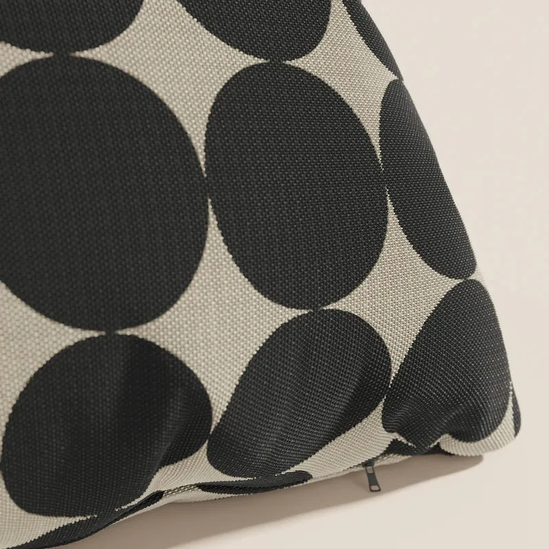 Dot coussins géométriques en tissu hydrofuge Taupe tortora