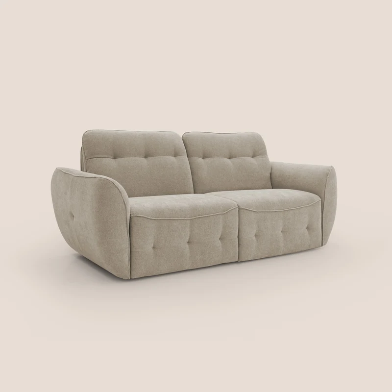 Cerbero canapé 2 ou 3 places en bouclette douce imperméable T07 beige