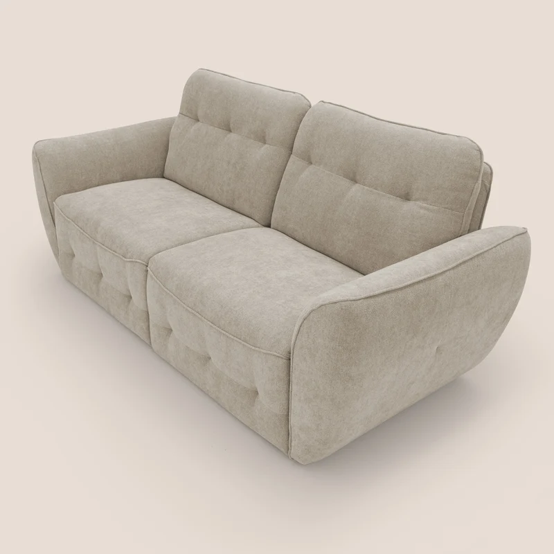 Cerbero canapé 2 ou 3 places en bouclette douce imperméable T07 beige