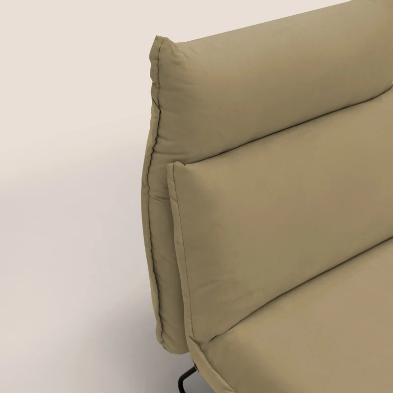 Tessa Fauteuil au design moderne en microfibre détachable T11 beige