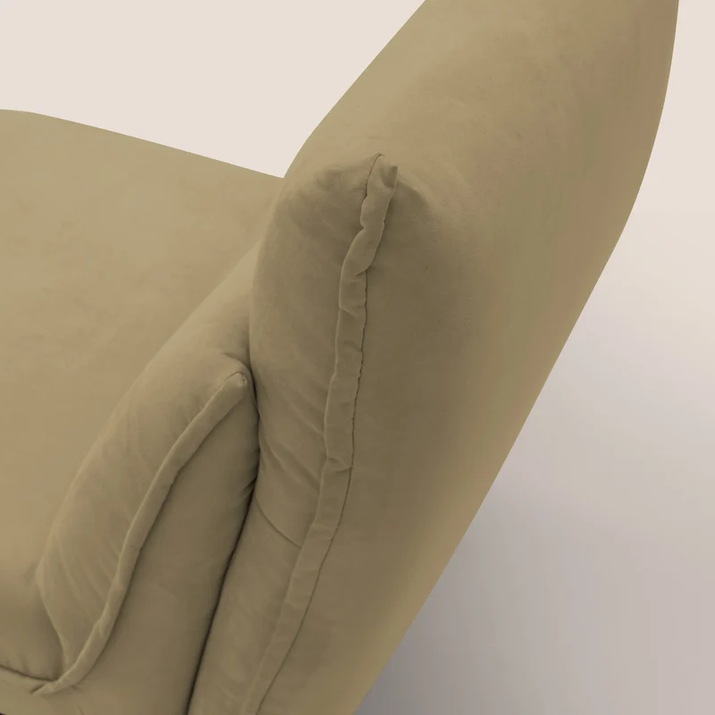 Tessa Fauteuil au design moderne en microfibre détachable T11 beige