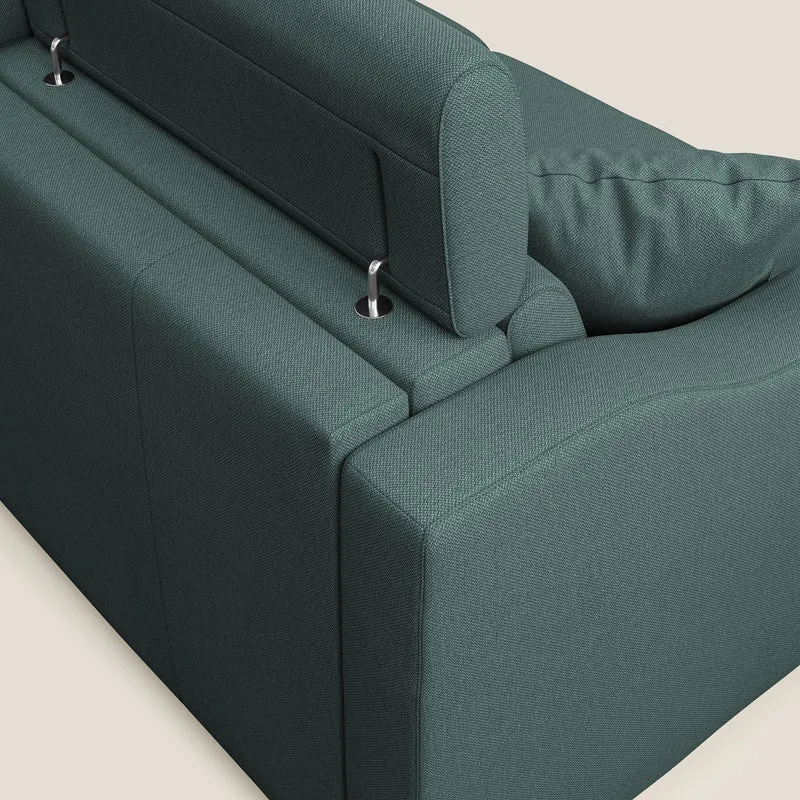 Amber canapé d'angle convertible en tissu détachable T05 vert