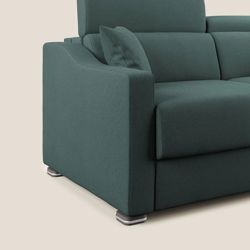 Amber canapé d'angle convertible en tissu détachable T05 vert