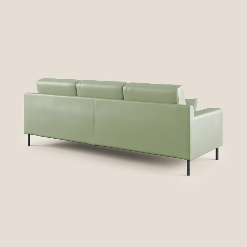 Uranio Canapé d'angle moderne réversible en simili cuir imperméable T04 vert
