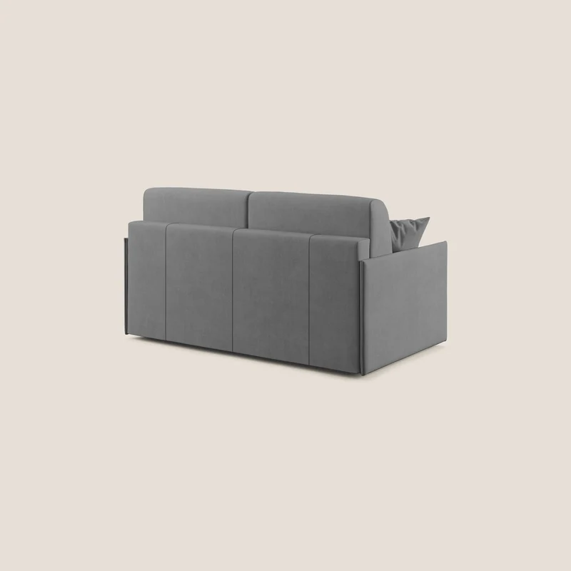 Evans canapé convertible en tissu doux imperméable T02 gris