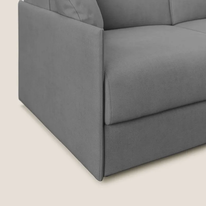 Evans canapé convertible en tissu doux imperméable T02 gris