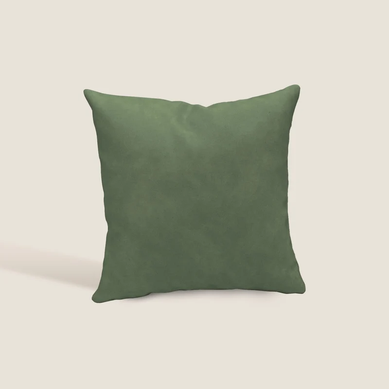 Atlanta coussins carré en simili cuir vert