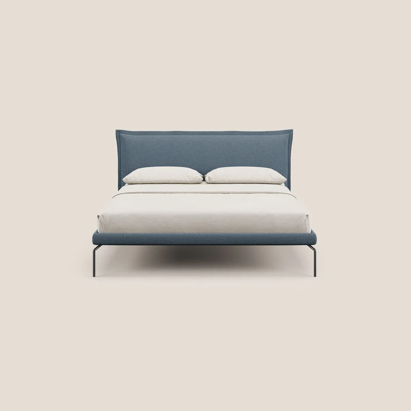 Eric lit rembourré au design minimaliste en tissu imperméable T14 sucre glace