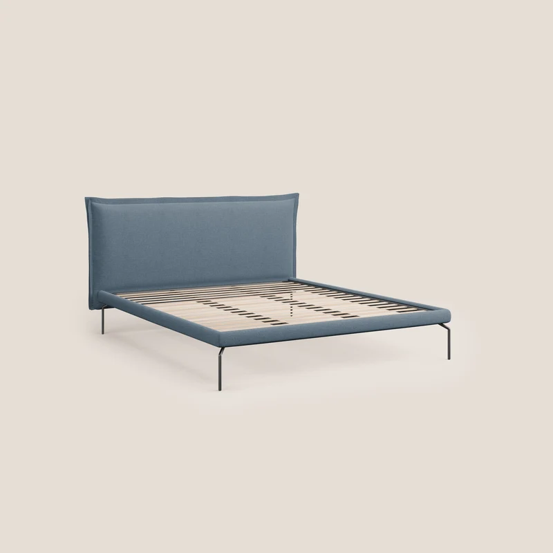 Eric lit rembourré au design minimaliste en tissu imperméable T14 sucre glace