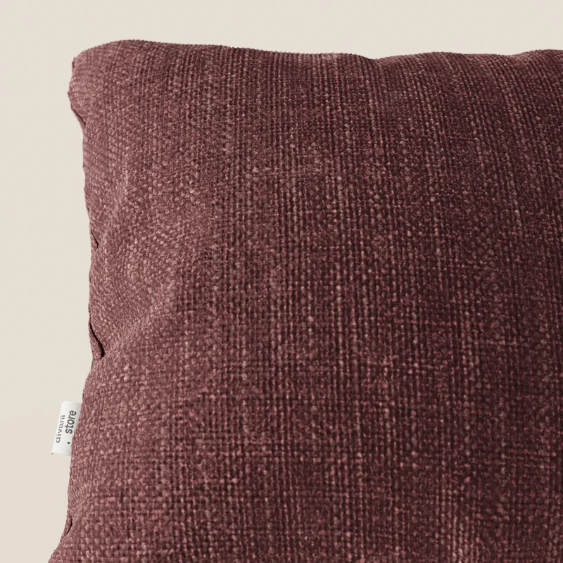Lyon coussin disponible en plusieurs couleurs, fabriqué en tissu tressé souple imperméable T06 rouge