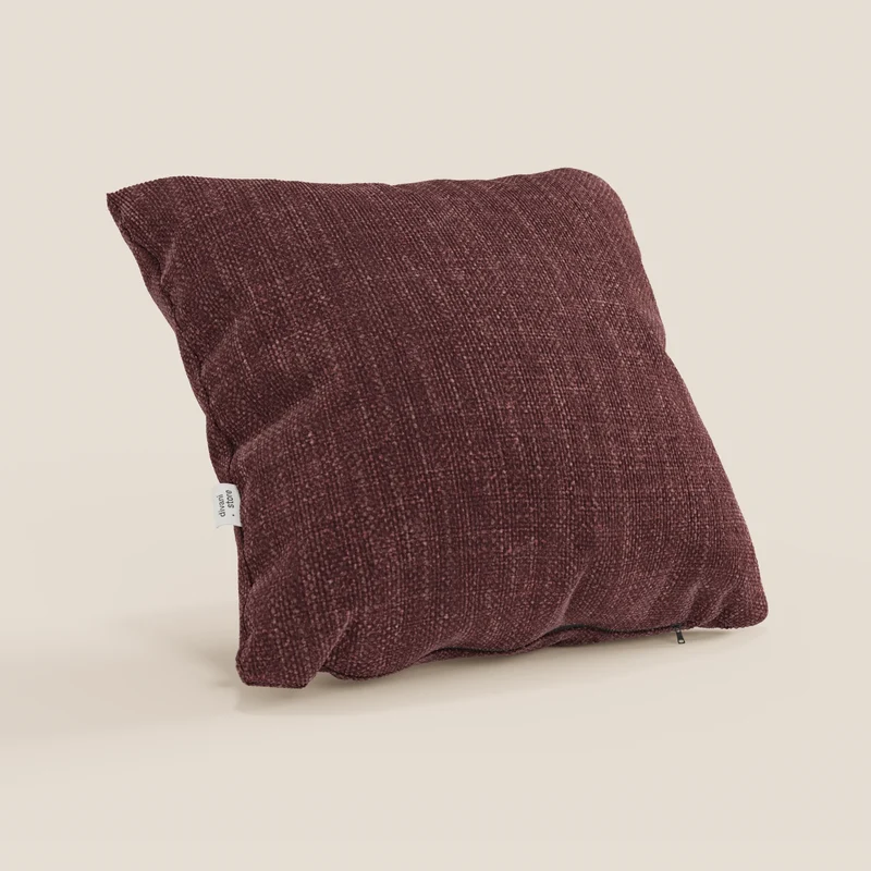 Lyon coussin disponible en plusieurs couleurs, fabriqué en tissu tressé souple imperméable T06 rouge