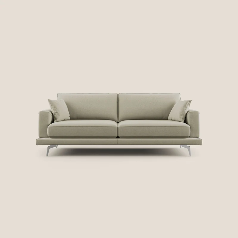 Dorian canapé moderne en tissu doux anti-tache T05 crème