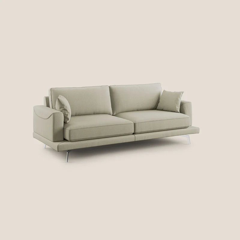 Dorian canapé moderne en tissu doux anti-tache T05 crème