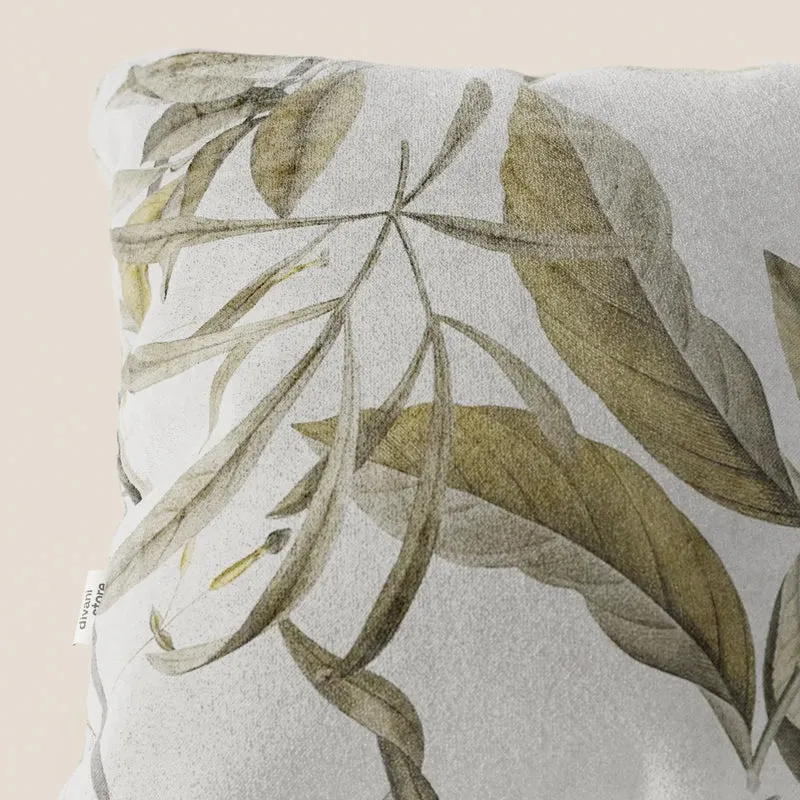 Lemon collection élégante de coussins à motifs en velours imperméable crème