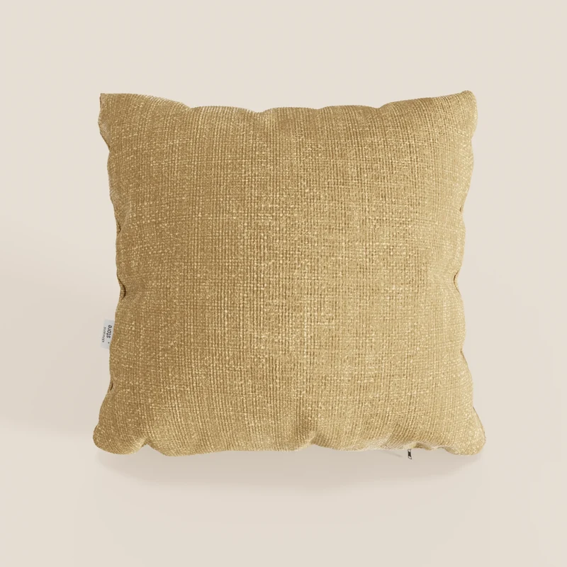 Lyon coussin disponible en plusieurs couleurs, fabriqué en tissu tressé souple imperméable T06 ocre