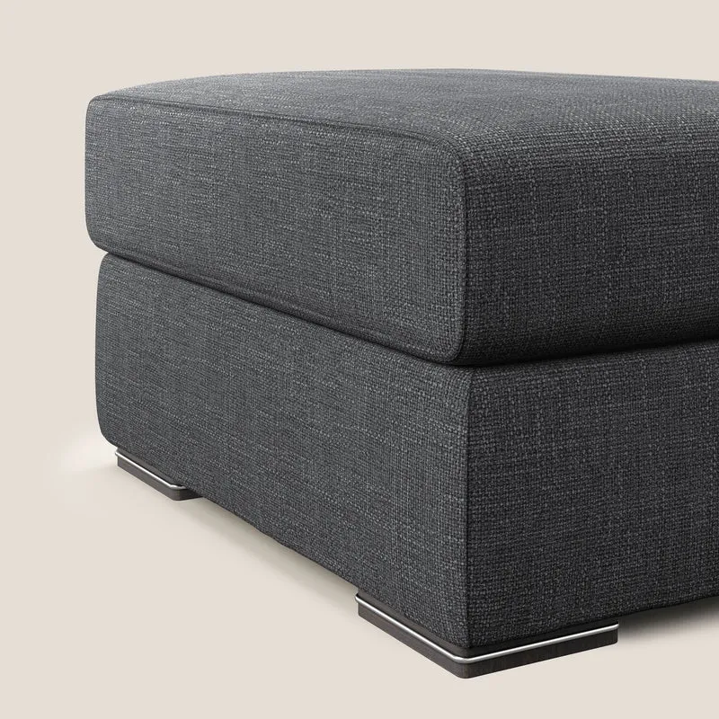 Sun pouf coffre en tissu imperméable doux entrelacé T06 anthracite