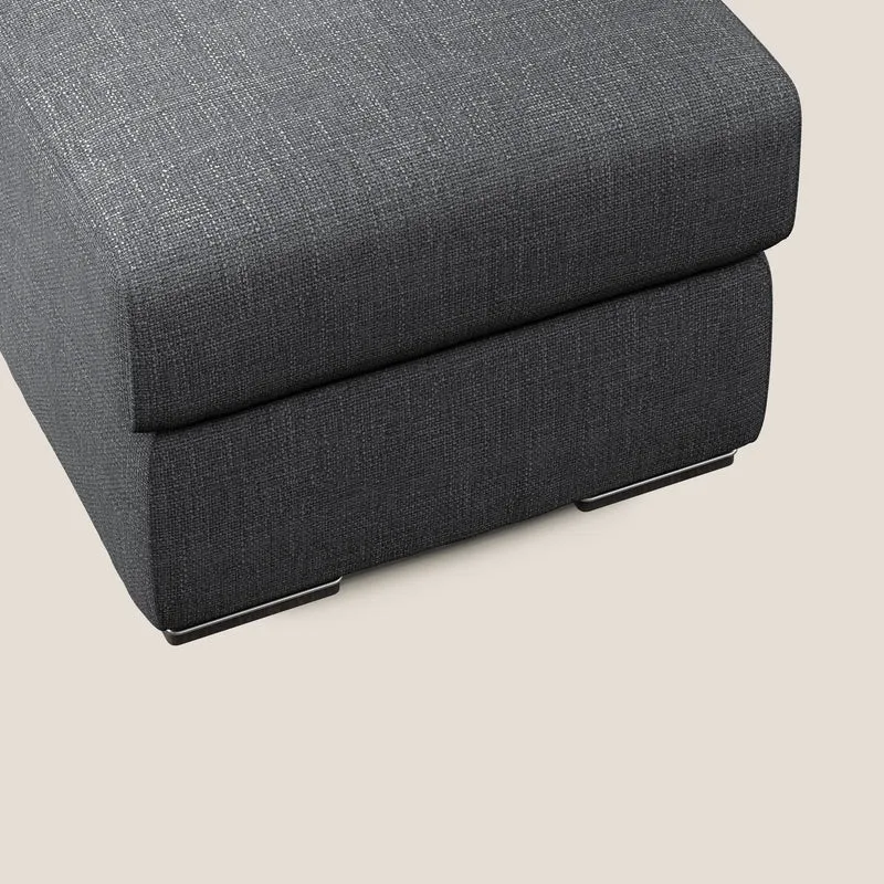 Sun pouf coffre en tissu imperméable doux entrelacé T06 anthracite