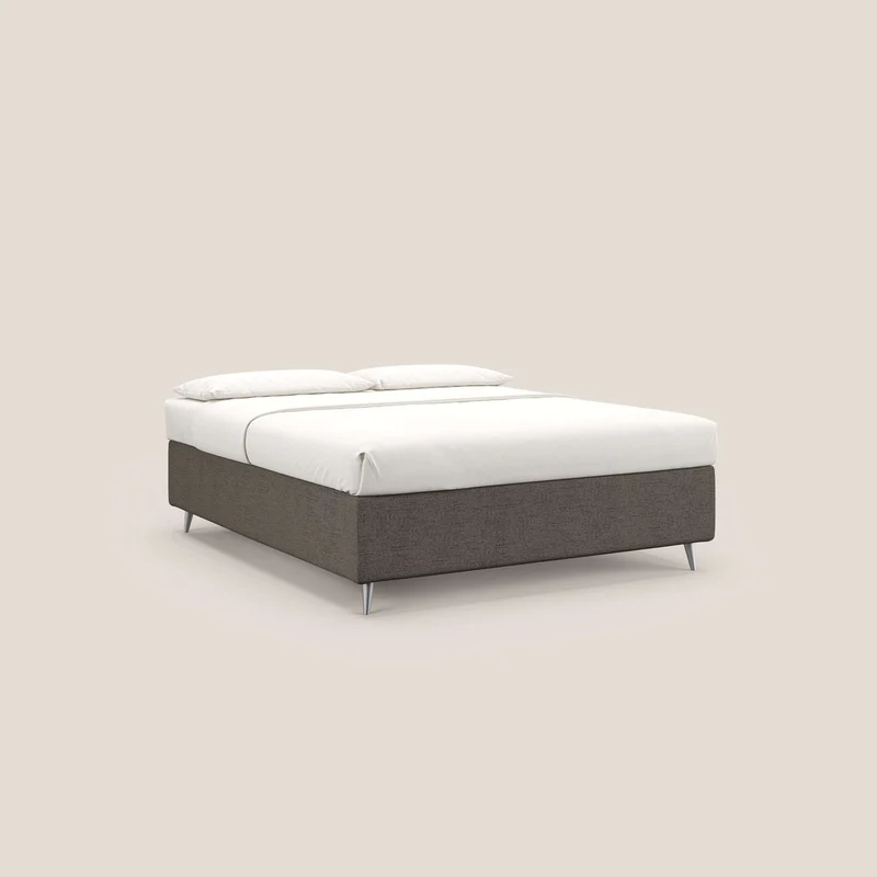 Febe sommier compact avec coffre de grande capacité en tissu imperméable T03 taupe