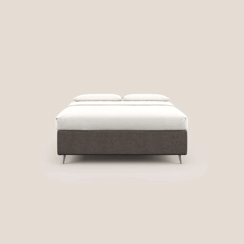 Febe sommier compact avec coffre de grande capacité en tissu imperméable T03 taupe
