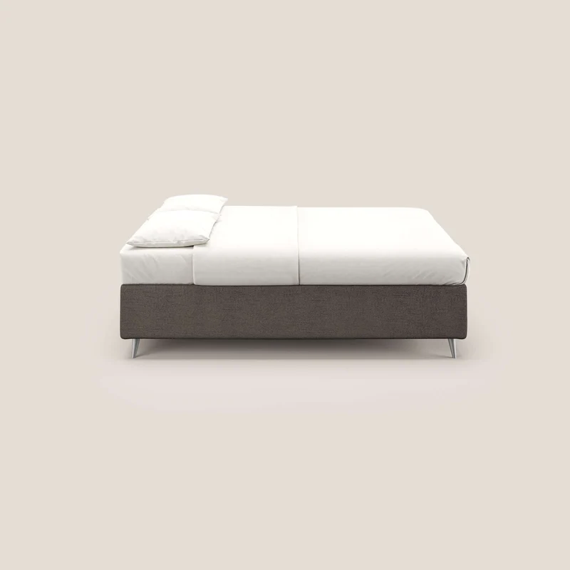 Febe sommier compact avec coffre de grande capacité en tissu imperméable T03 taupe